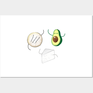 Venezuelan Arepas with Avocado and Cheese Posters and Art